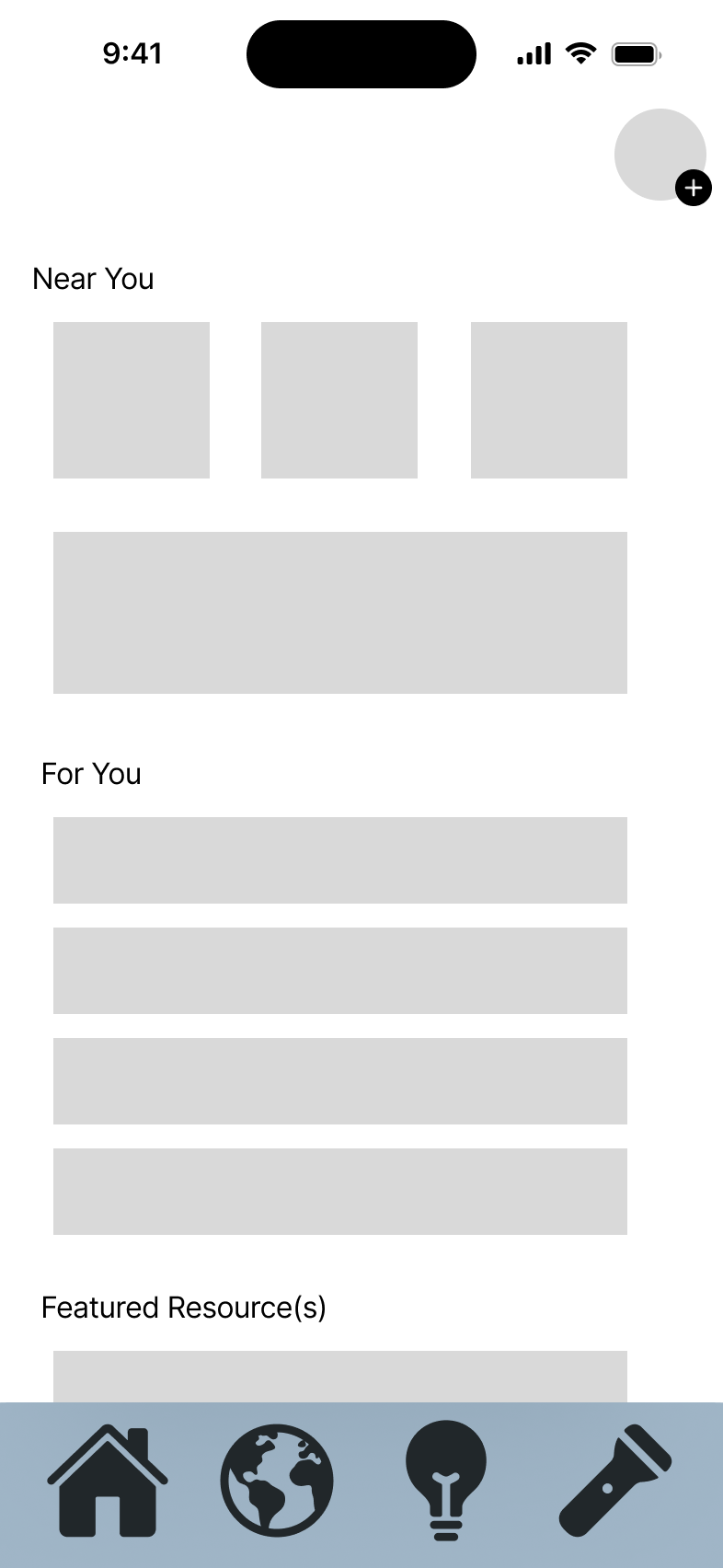 Wireframe of Humanity Home Page